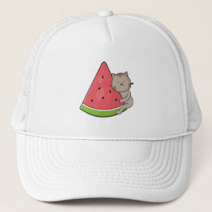 Cat with Watermelon Trucker Hat