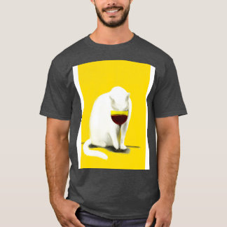 Cat with Wine T-Shirt