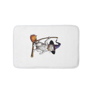 Cat Wizard Halloween Witch Mystical Cat Lovers Lon Bath Mat
