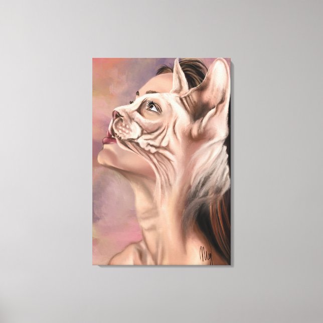 Cat Woman Canvas Print (Front)