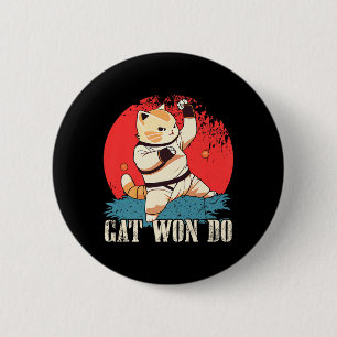 Cat Won Do Shirt Ca 6 Cm Round Badge