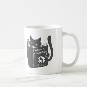 Cat world domination for cats - Choose back colour Coffee Mug