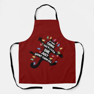 Cat Wrapped in Christmas Lights 9 Lives Cats Lover Apron