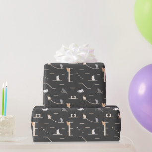 Cat Wrapping Paper with Cat Wall Furniture Pattern