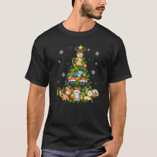 Cat Xmas Tree Ornament Cat Mum Cat Dad Christmas T-Shirt