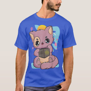 Cat Yami Kawaii Neko Pastel Goth Book Lover Chibi T-Shirt