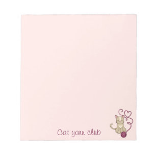 cat yarn club notepad