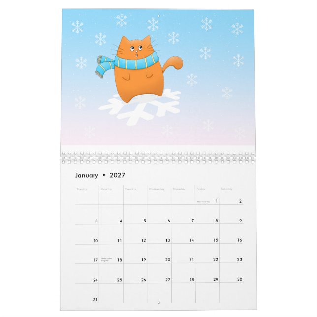 Cat Year of Cuteness Calendar (Jan 2027)