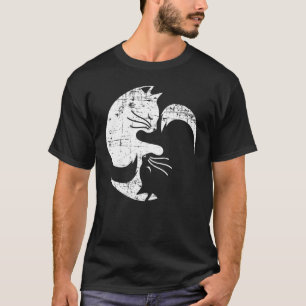 Cat Yin Yang Yoga Spirituality Meditation Balance  T-Shirt