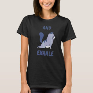 Cat Yoga And Exhale Cat Cute Pet T-Shirt