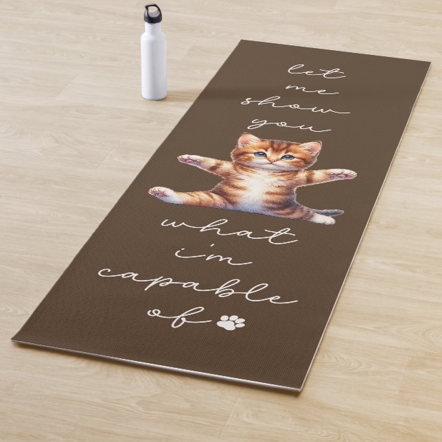 Cat Yoga Mat, Funny Cat Gym Mat, Cat Lover Gift Yoga Mat (In Situ)