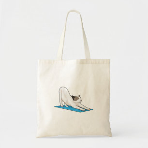 Cat Yoga Meditation Fitness Tote Bag