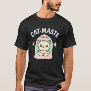 Cat Yoga Meditation Funny Zen Kitty Meow Om Design T-Shirt