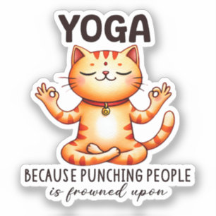 Cat Yoga Pose - Funny Yoga