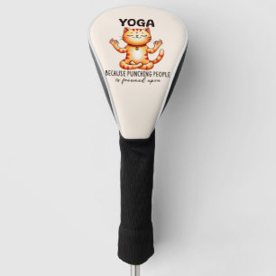 Cat Yoga Pose - Funny Yoga Golf Head Cover