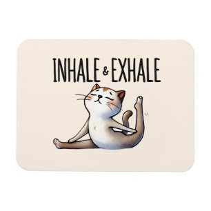 Cat Yoga Pose - Inhale & Exhale Magnet