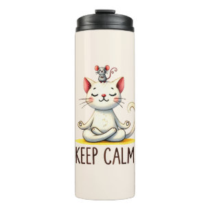 Cat Yoga Pose - Keep Calm Thermal Tumbler