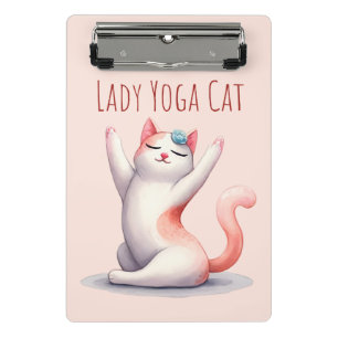 Cat Yoga Pose - Lady Yoga Cat Mini Clipboard