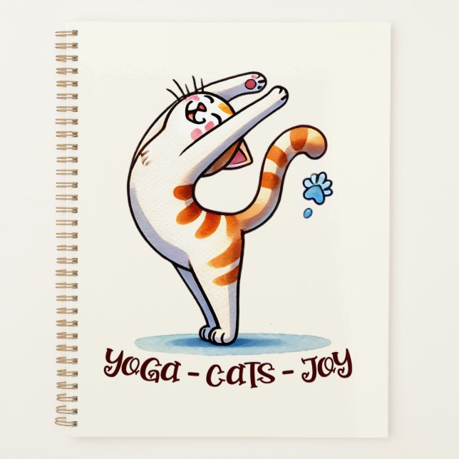 Cat Yoga Pose - Yoga - Cats - Joy Planner (Front)