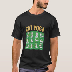 Cat Yoga Poses Cats Practicing Mindfulness Meditat T-Shirt