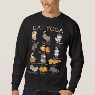Cat Yoga Poses Zen Meditation Namaste Kitten Cat Sweatshirt