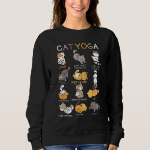 Cat Yoga Poses Zen Meditation Namaste Kitten Cat Sweatshirt