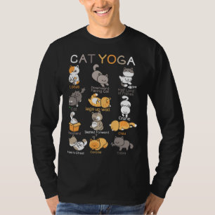 Cat Yoga Poses Zen Meditation Namaste Kitten Cat T-Shirt