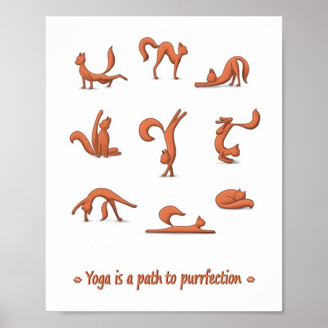 Cat Yoga Poster (Front)