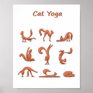 Cat Yoga Poster
