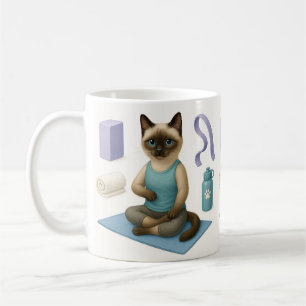 Cat Yoga Themed Coffee Mug