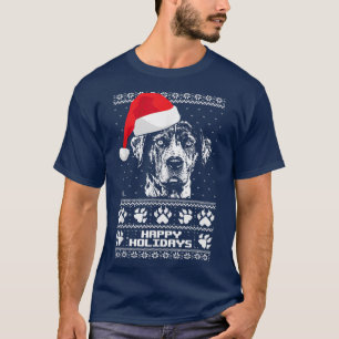 Catahoula Cur Cute Happy Holidays Christmas  T-Shirt