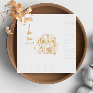 Catahoula Dog I Do Too Custom Dog Wedding Napkins