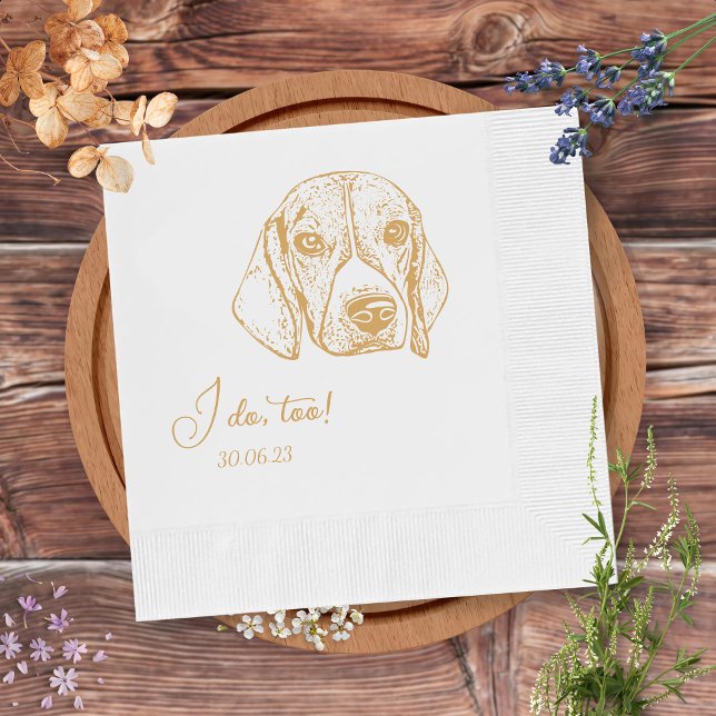 Catahoula Dog I Do Too Custom Dog Wedding Napkins (Creator Uploaded)
