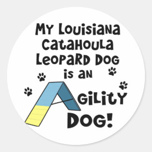 Catahoula Leopard Dog Agility Dog Classic Round Sticker