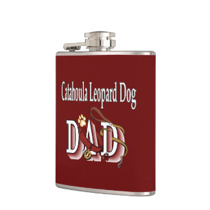 Catahoula Leopard Dog Dad Gifts Hip Flask