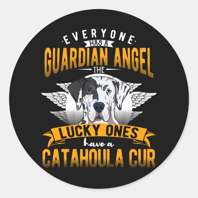 Catahoula Leopard Dog Gift Idea Classic Round Sticker (Front)