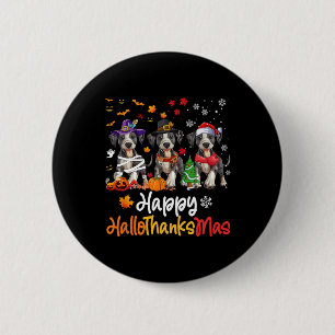 Catahoula Leopard Dog Halloween Christmas Hallotha 6 Cm Round Badge