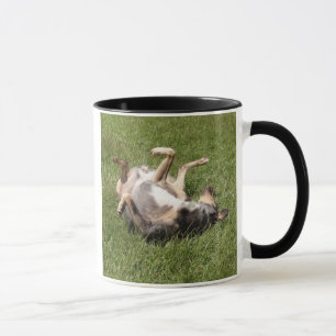 Catahoula Leopard Dog Rolling in Grass Mug