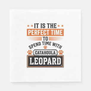 Catahoula Leopard Dog Vintage Time Shirt Design_1 Napkin