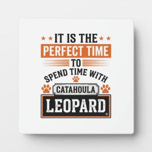 Catahoula Leopard Dog Vintage Time Shirt Design_1 Plaque