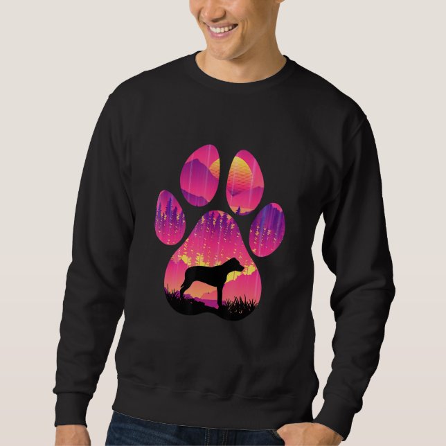Catahoula Leopard Paw Mom Dad Dog  Women Men Sweatshirt (Front)