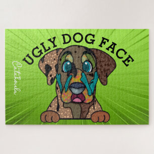 Catahoula ugly dog face 1000 piece  jigsaw puzzle