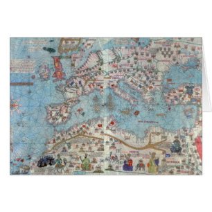 Catalan Atlas: Detail of North Africa and Europe,