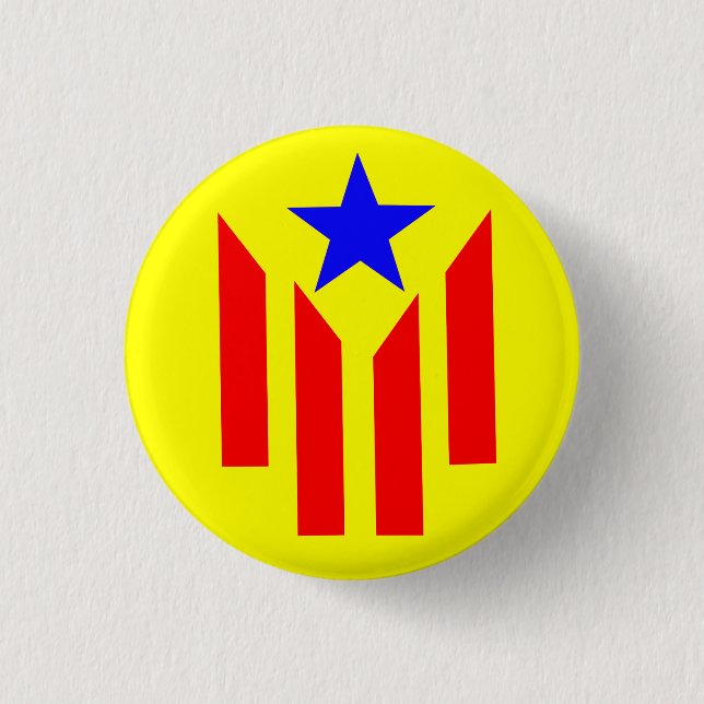 Catalan Estelada flag 3 Cm Round Badge (Front)
