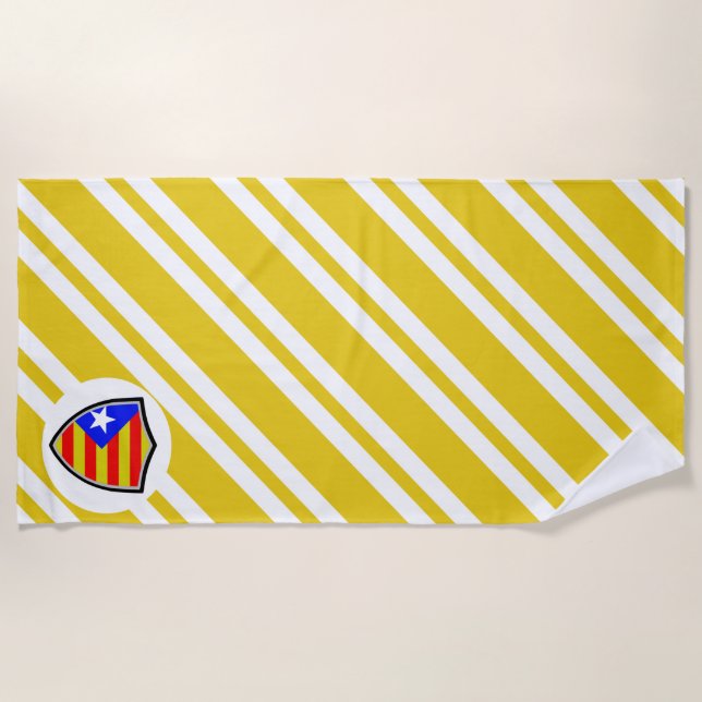 Catalan flag beach towel (Front)