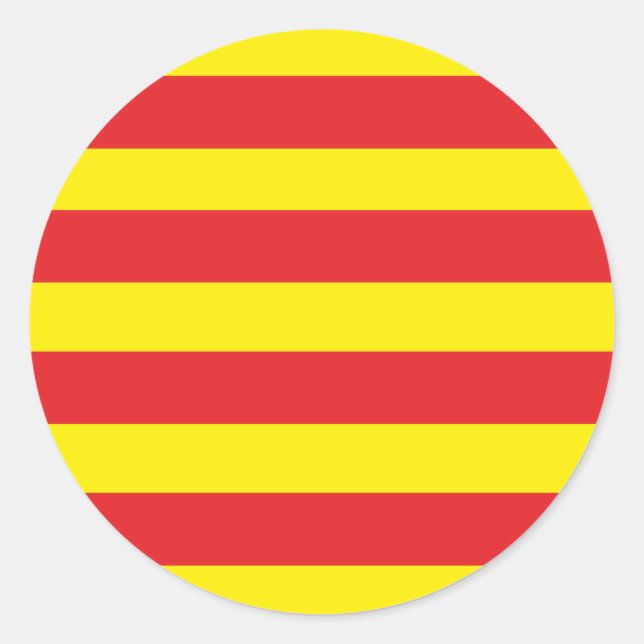 Catalan Flag Rond Sticker "Serenya" (Front)