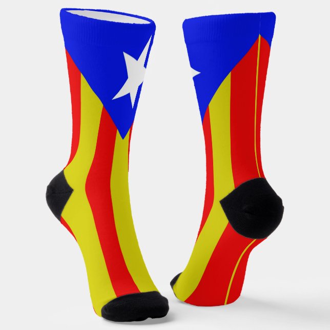 Catalan flag socks (Angled)