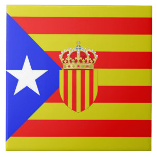 Catalan flag tile