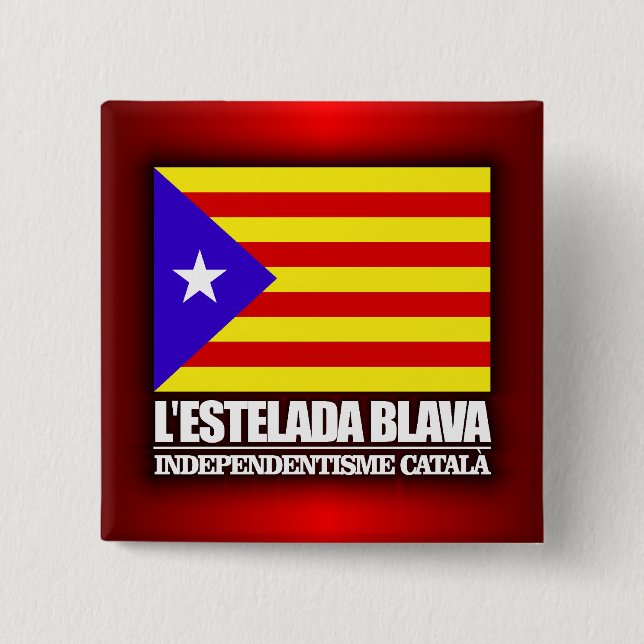 Catalan Independence 15 Cm Square Badge (Front)