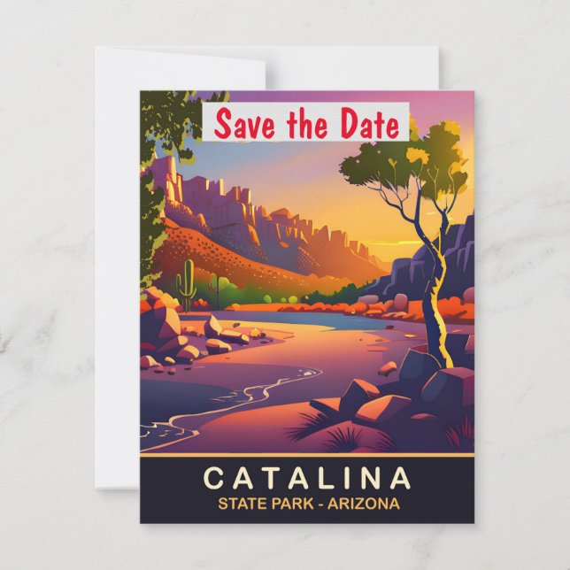 Catalina Arizona Desert Wedding Invitation (Front)